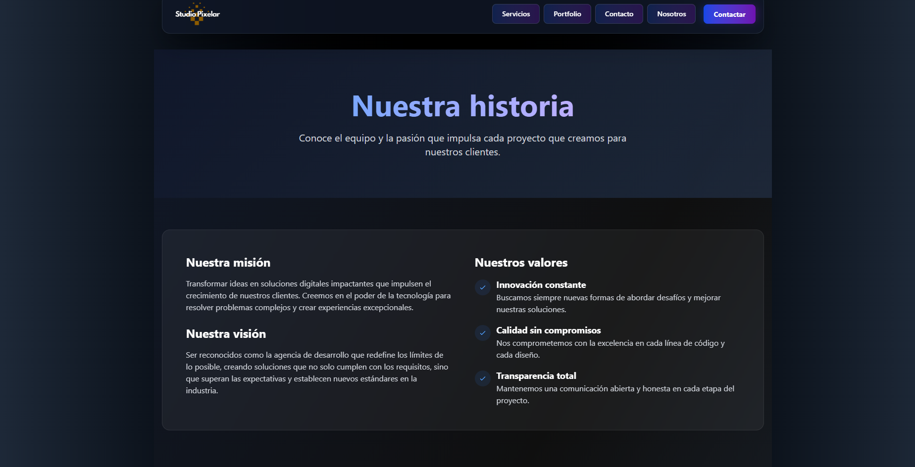 Captura del proyecto Studio Pixelar - 3